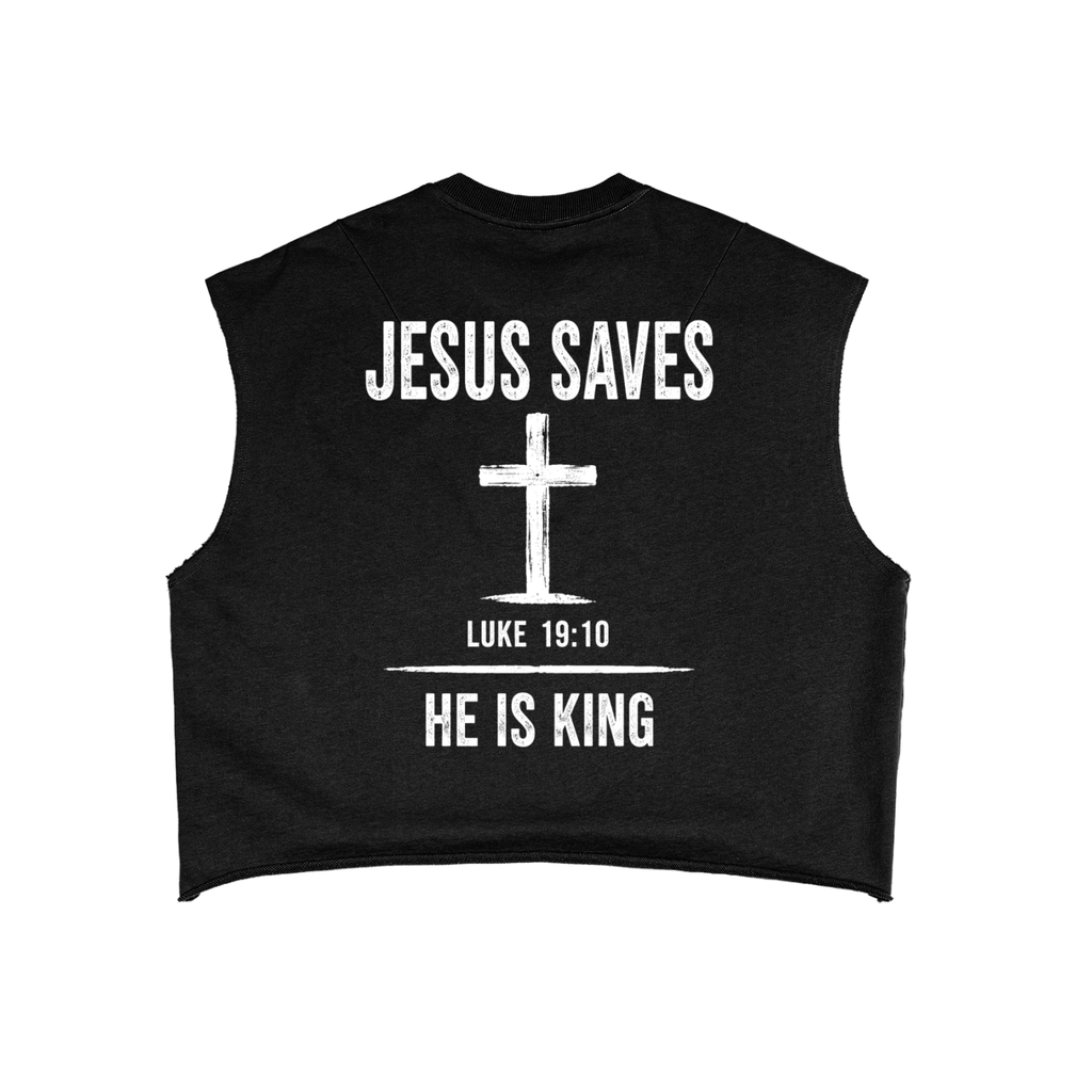 Jesus Saves French Terry Boxy Tank Top