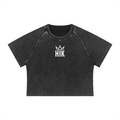 Women's Mineral Wash Raglan Crop T-Shirt