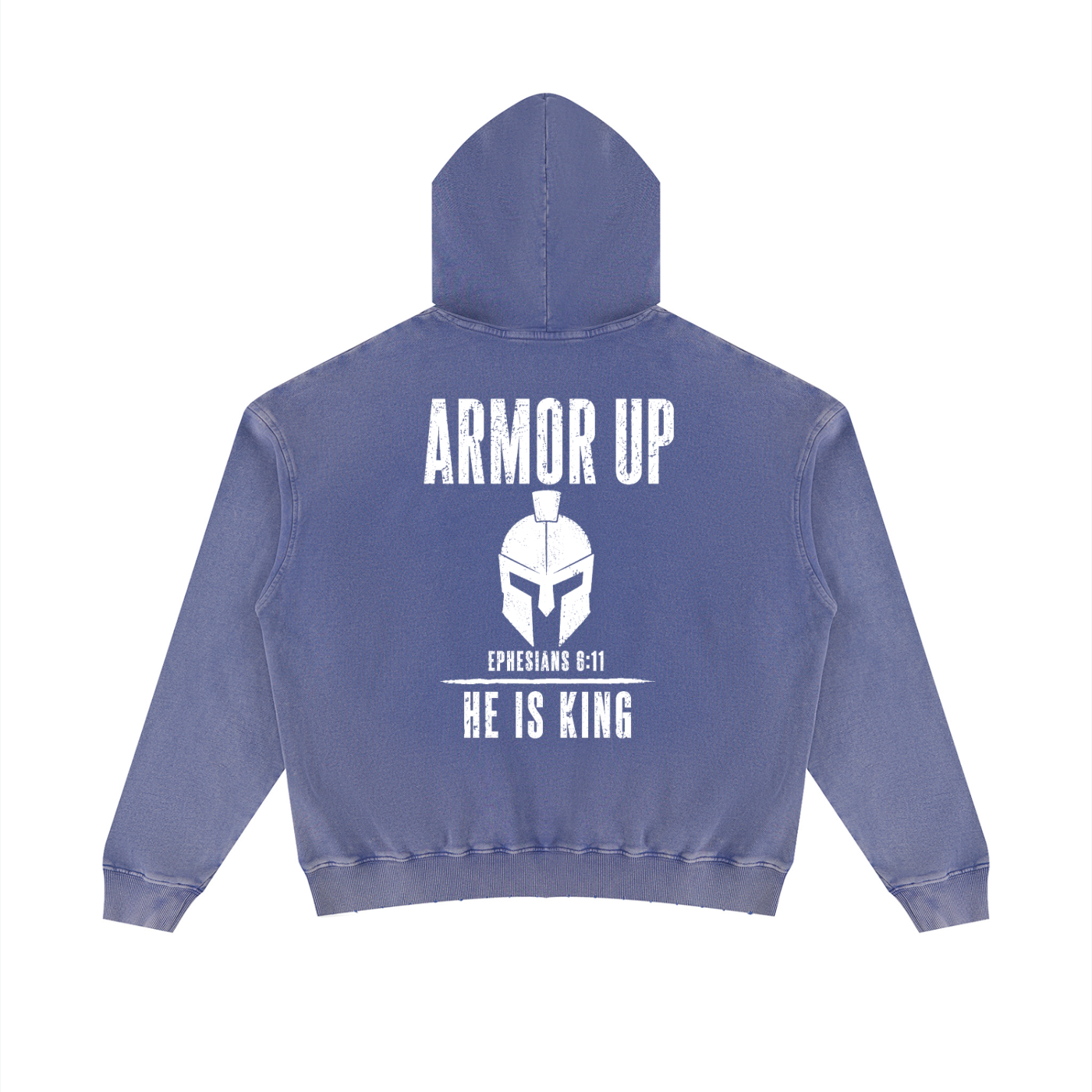 Armor Up Unisex Mineral Wash Distressed Hoodie